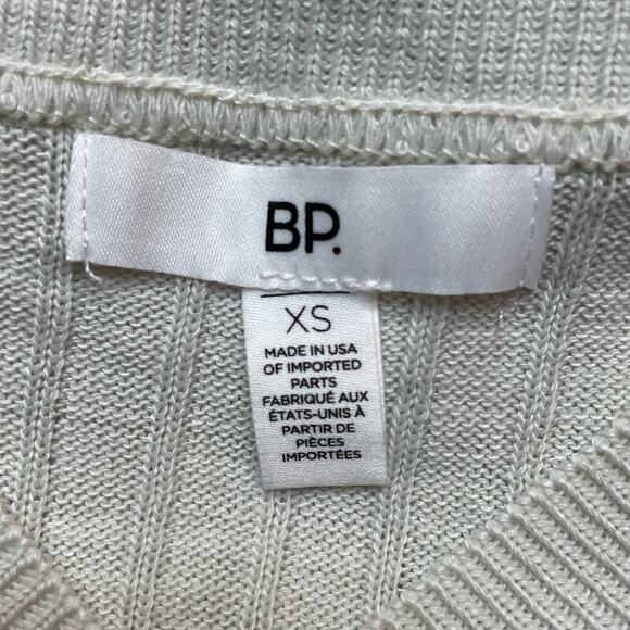 BP NEW LIGHTWEIGHT RIB KNIT CREAM SWEATER PULLOVER JUMPER V-NECK SIZE XS - Picture 7 of 8